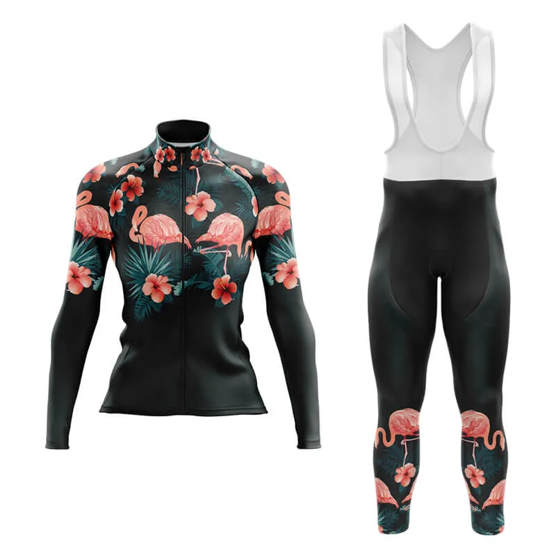 Floral Neck Flamingo Aero Cycling Kit