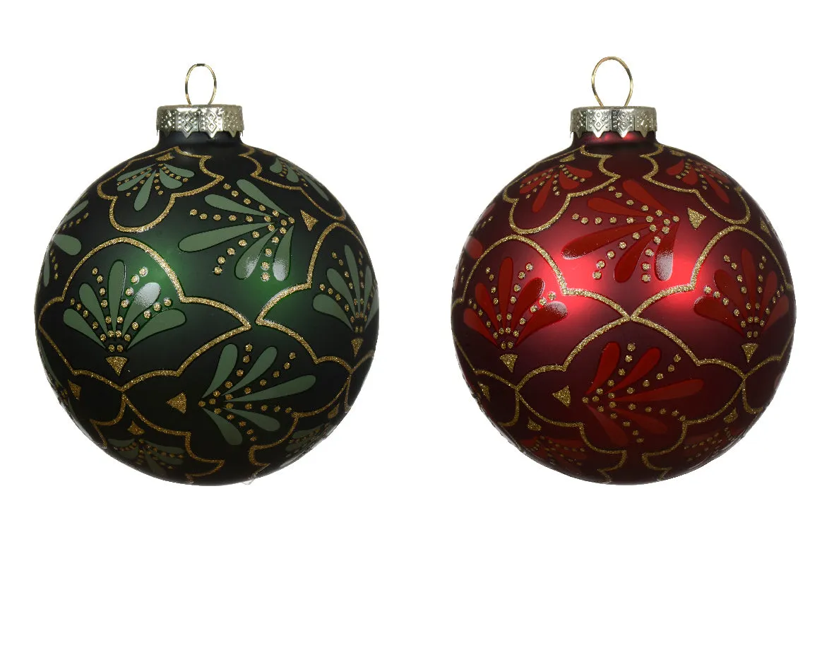 Gatsby print matte glass bauble (2 Styles)