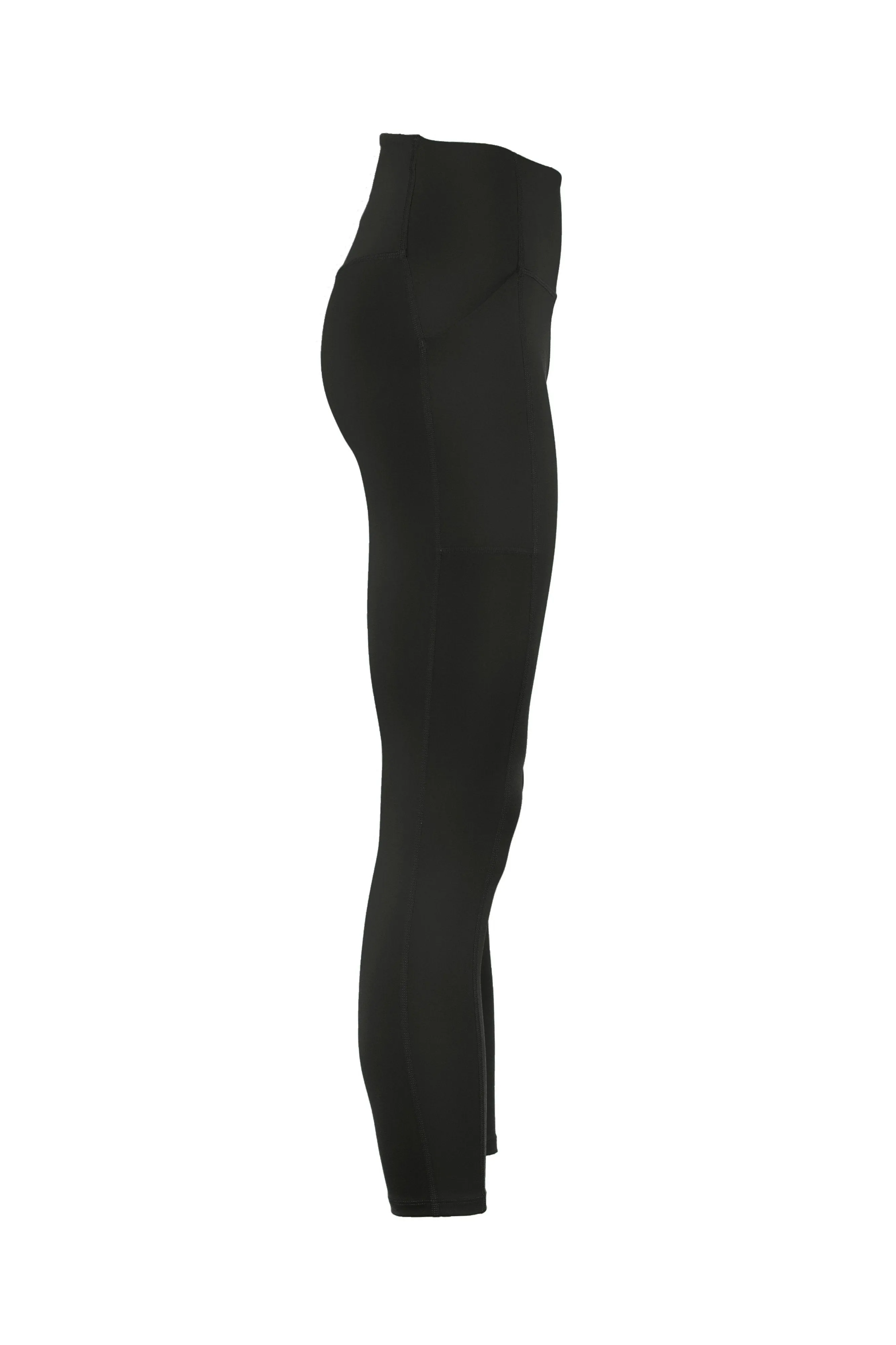 Girlfriend Collective Black Pocket Leggings High Rise, 7/8