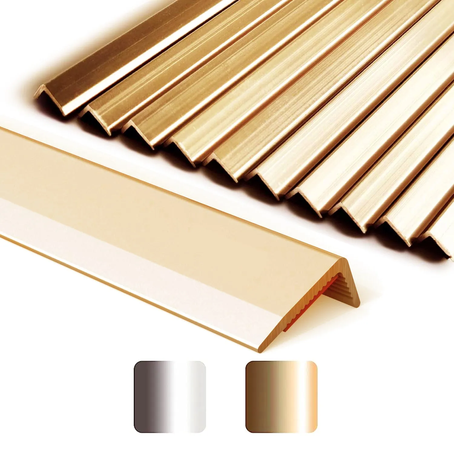 Gold Peel and Stick Aluminum Tile Edge Trim