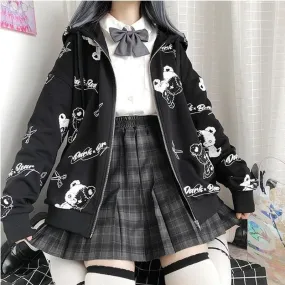 Gothic Korean Zip Up Hoodie