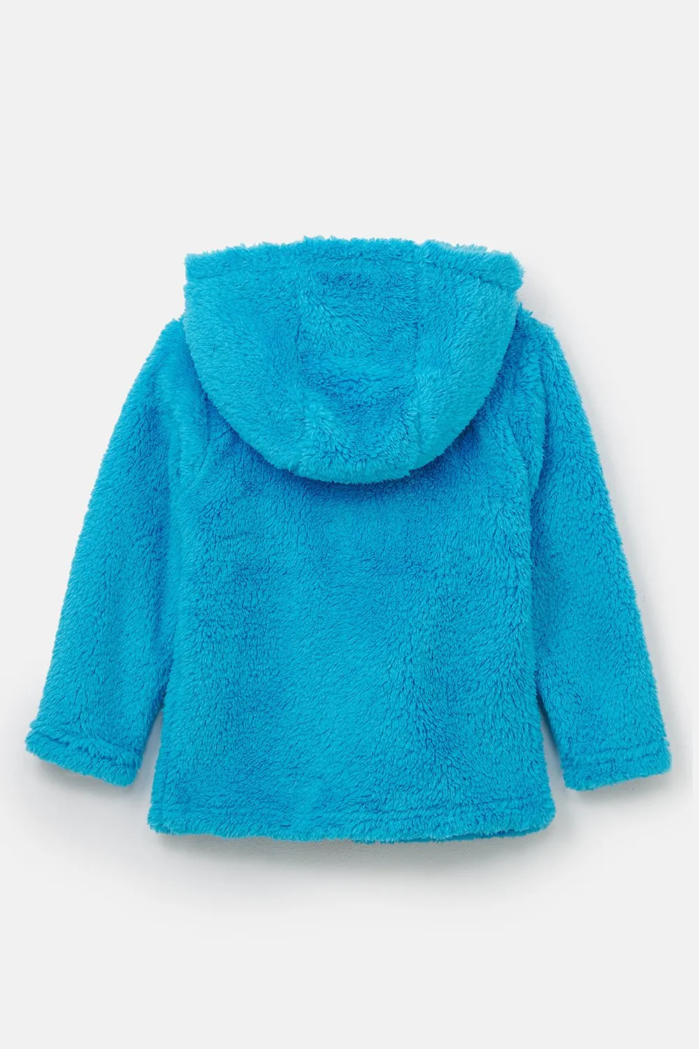 Gracie Sherpa Fleece - Bright Teal Bee