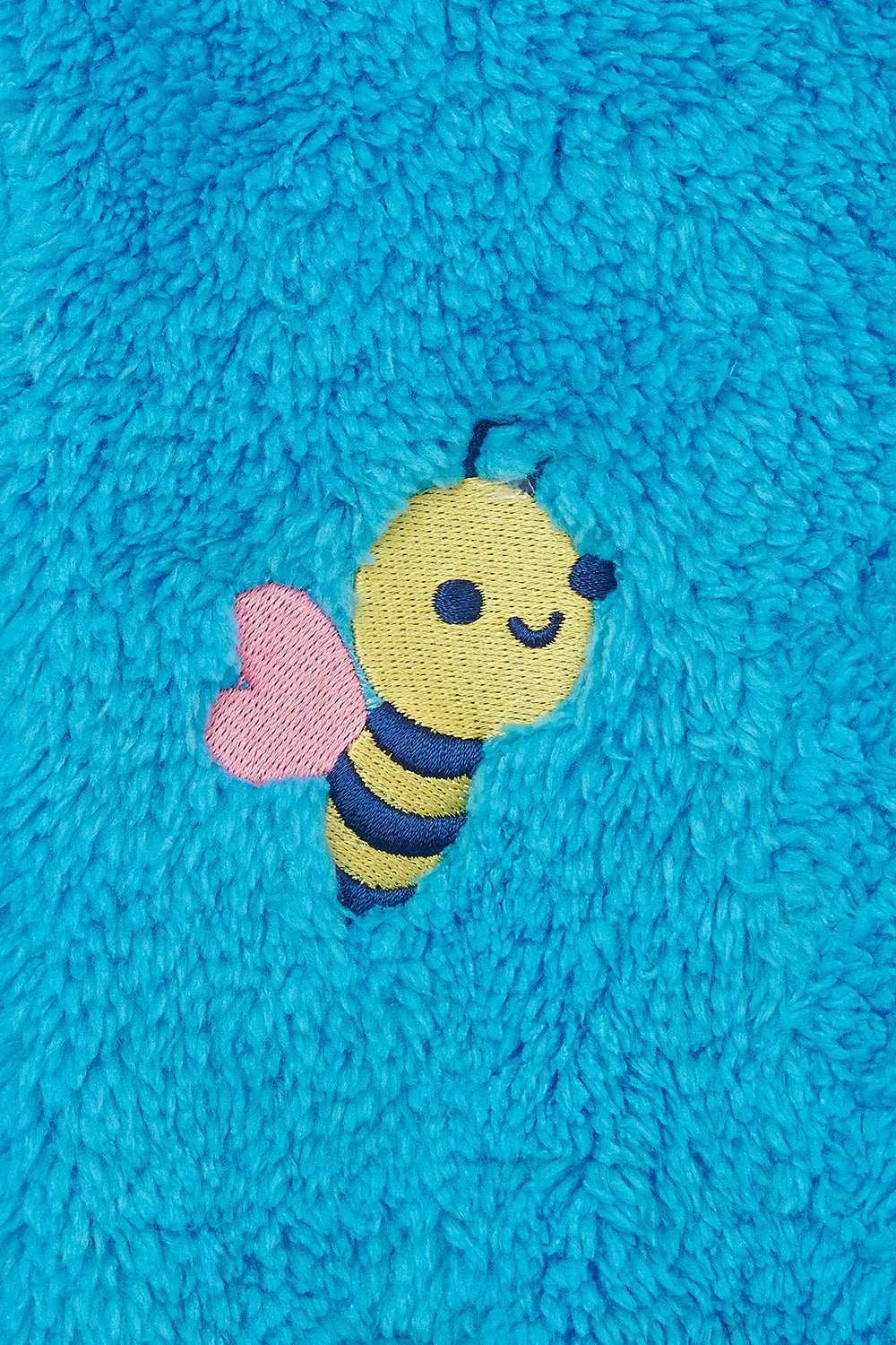 Gracie Sherpa Fleece - Bright Teal Bee