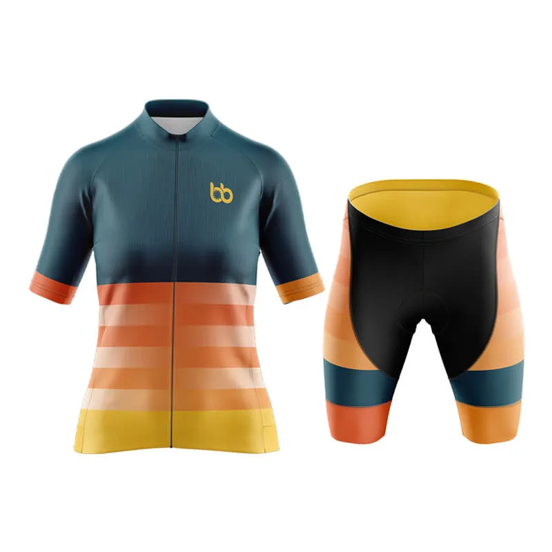 Gradient Frequency Aero Cycling Kit (Navy-Orange-Yellow)