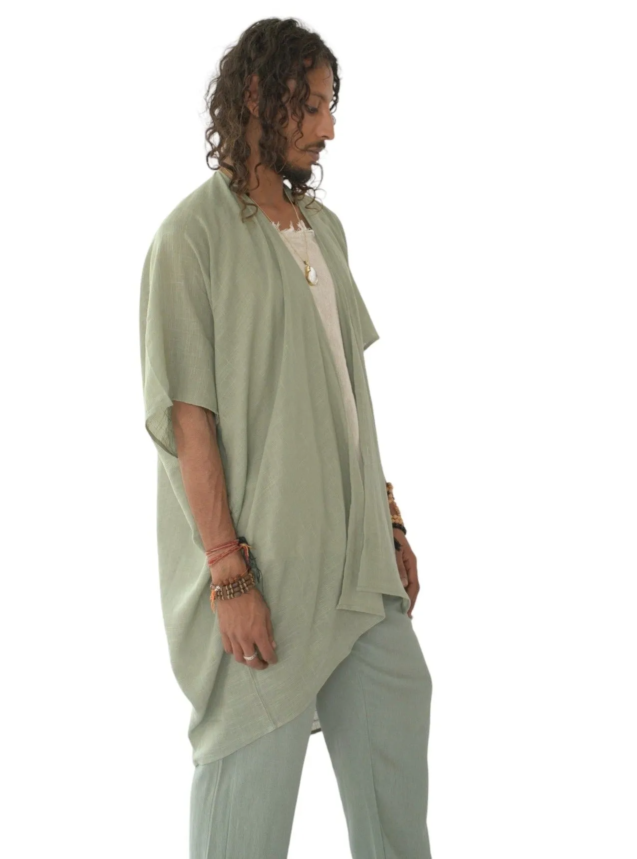 Green Sage Organic Cotton Shrug