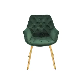 Green Velvet Goldmine Armchair - Set of 2