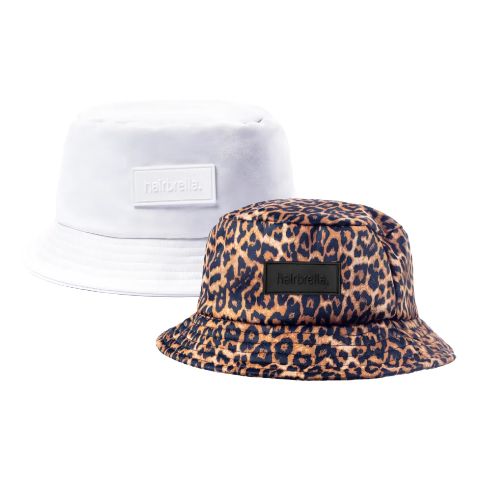 Hairbrella Unisex Satin-Lined Bucket Hat Bundle (2)