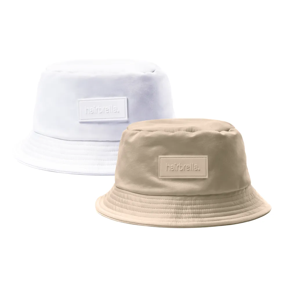 Hairbrella Unisex Satin-Lined Bucket Hat Bundle (2)