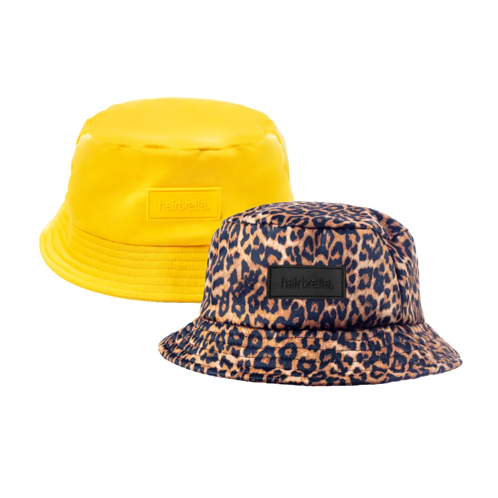 Hairbrella Unisex Satin-Lined Bucket Hat Bundle (2)