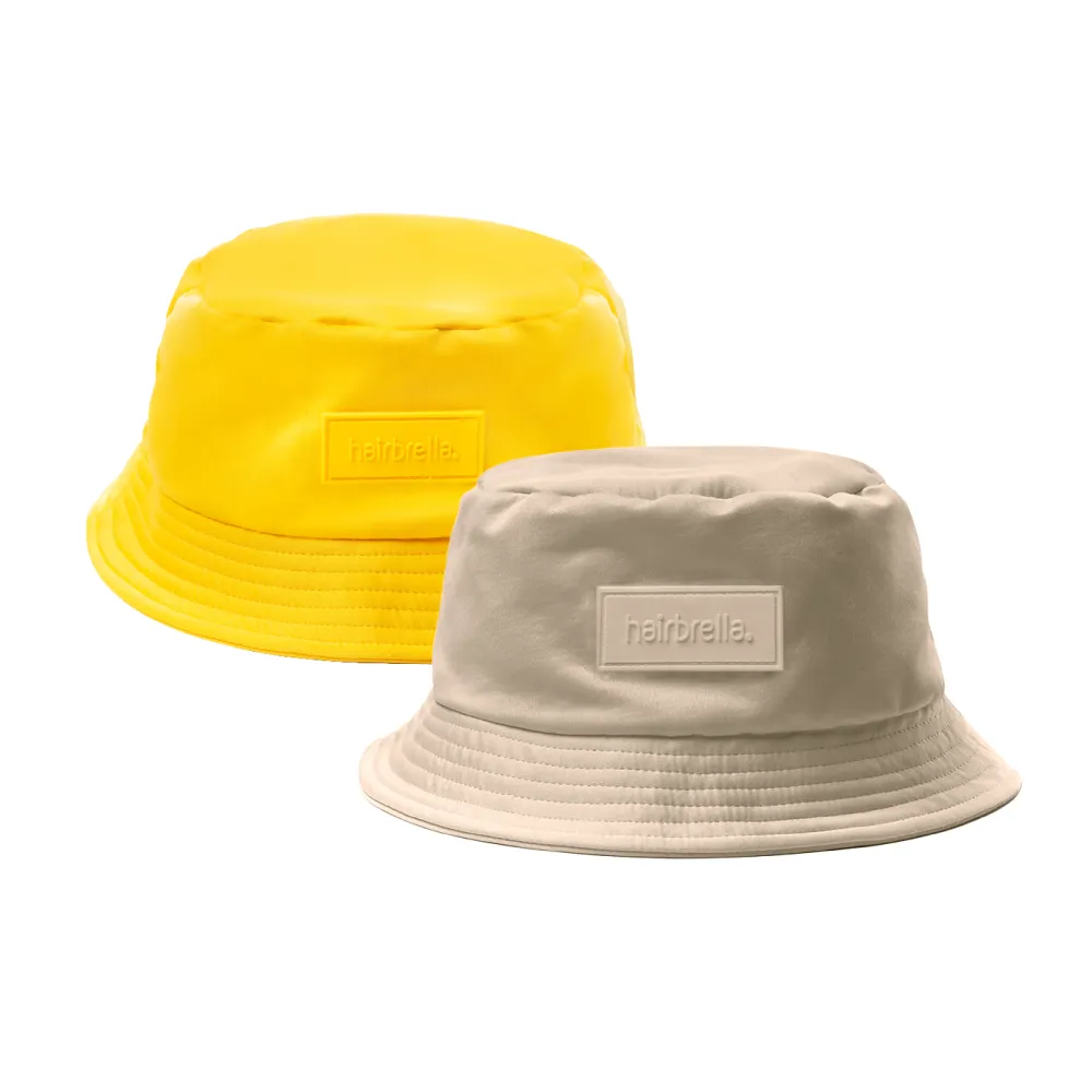 Hairbrella Unisex Satin-Lined Bucket Hat Bundle (2)