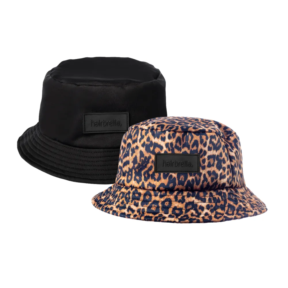 Hairbrella Unisex Satin-Lined Bucket Hat Bundle (2)