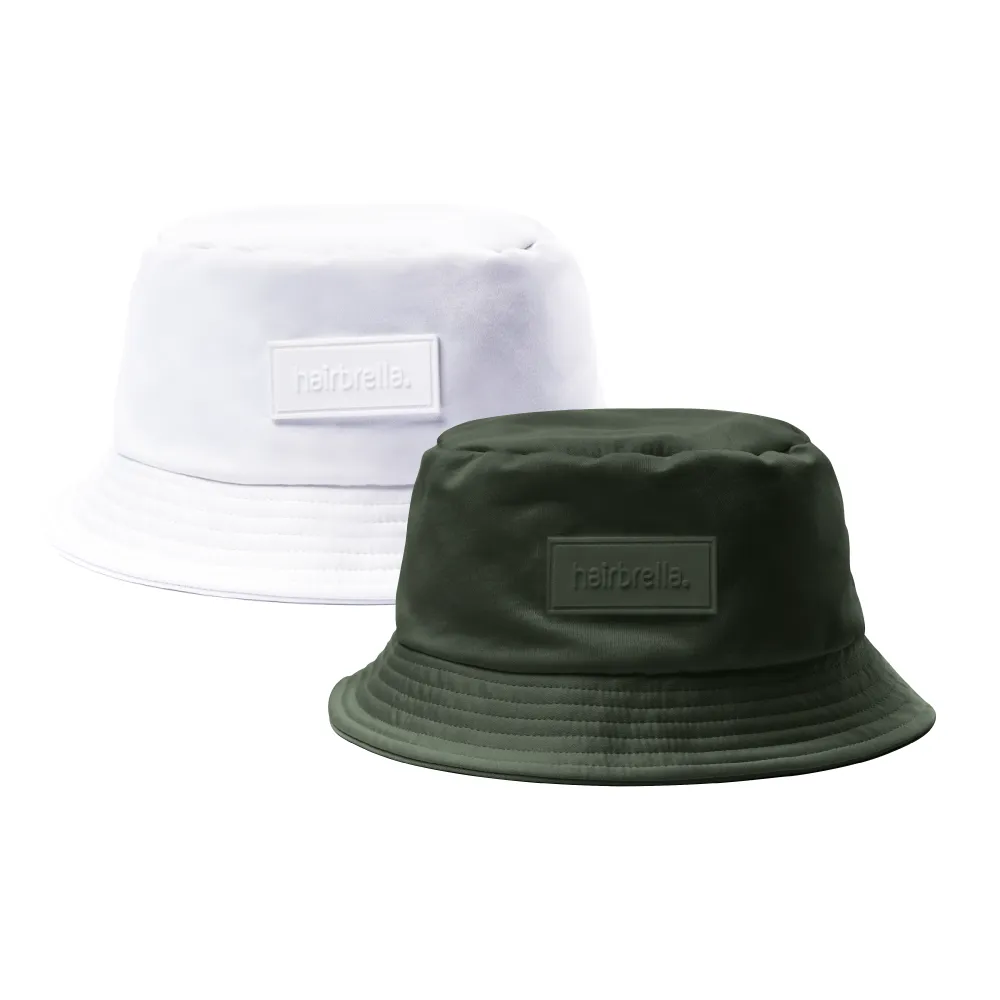 Hairbrella Unisex Satin-Lined Bucket Hat Bundle (2)