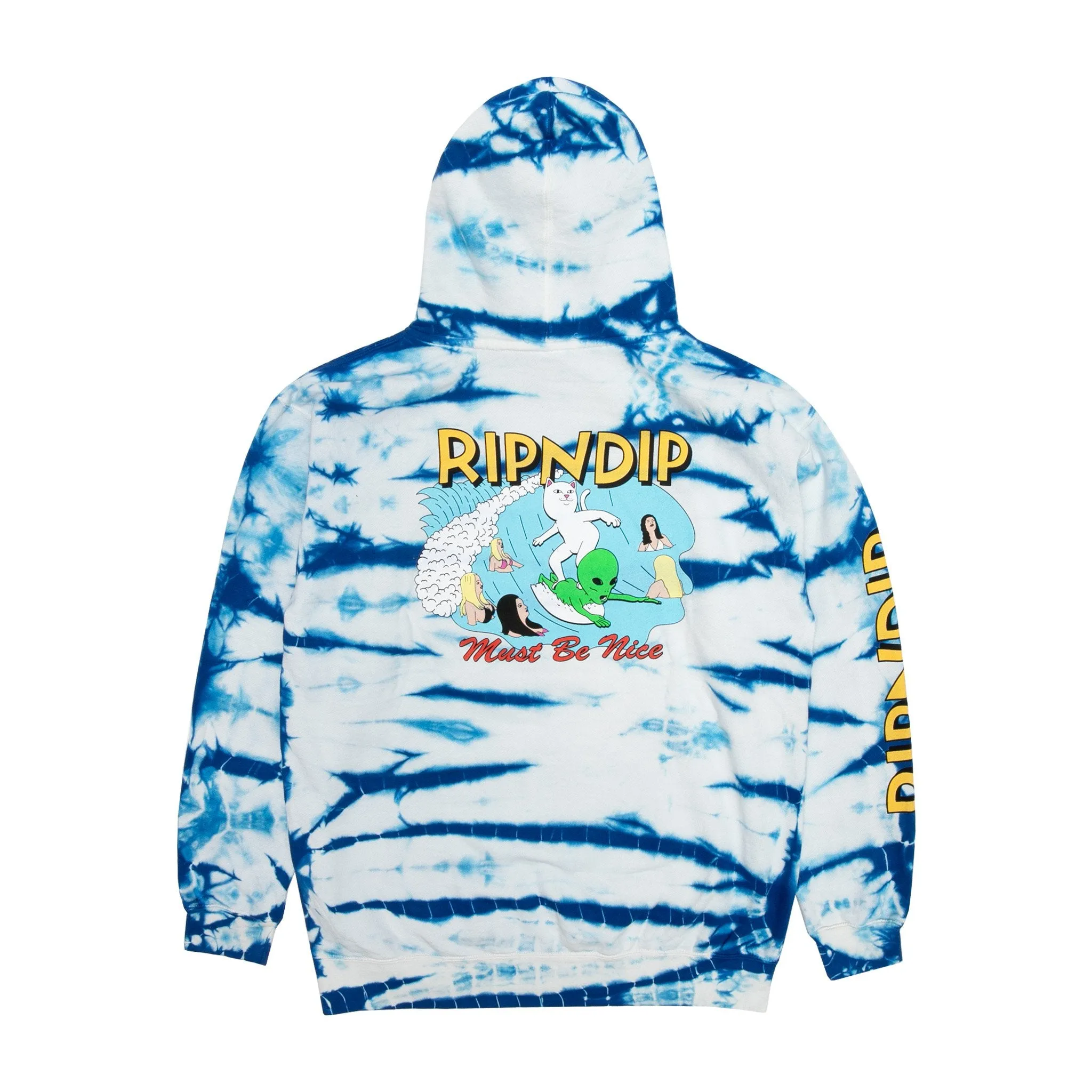 Hang Ten Hoodie (Baby Blue Stripe Wash)