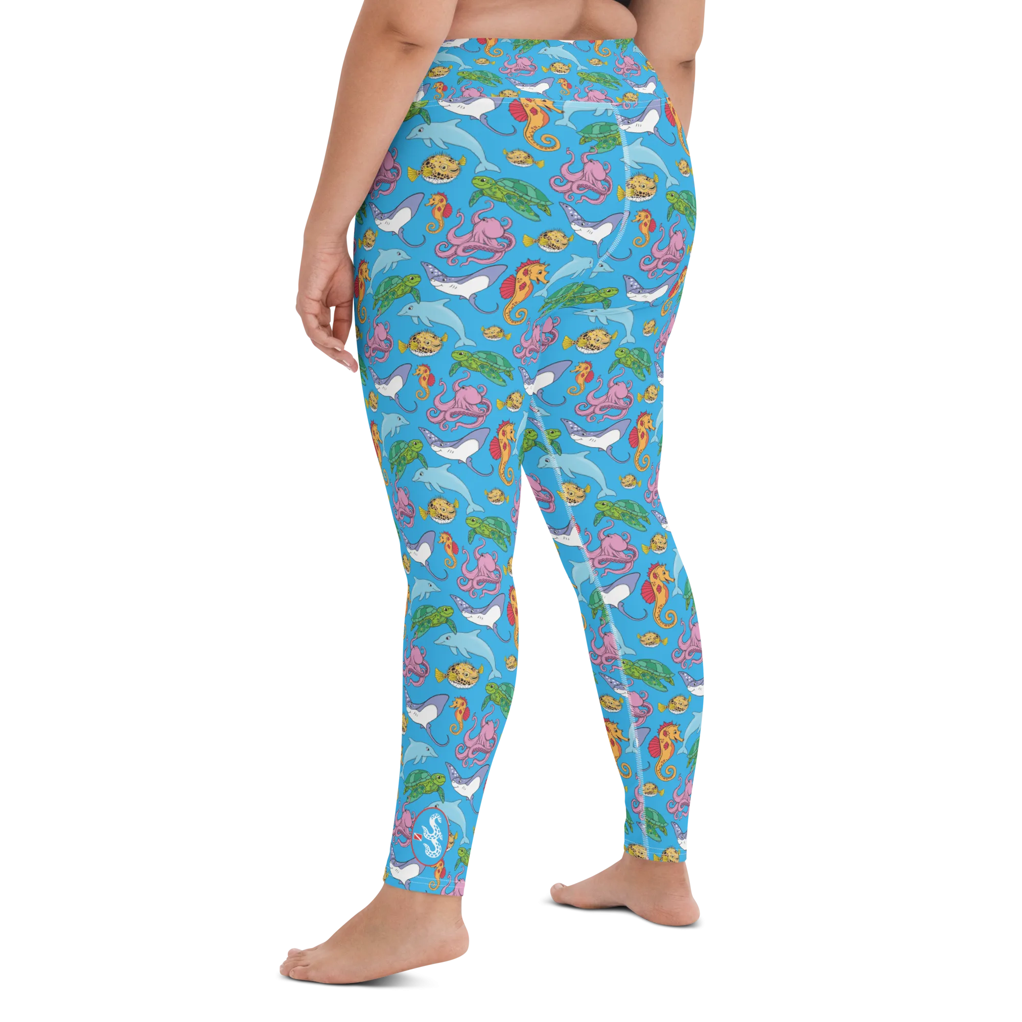 Happiest Ocean High Waist Leggings