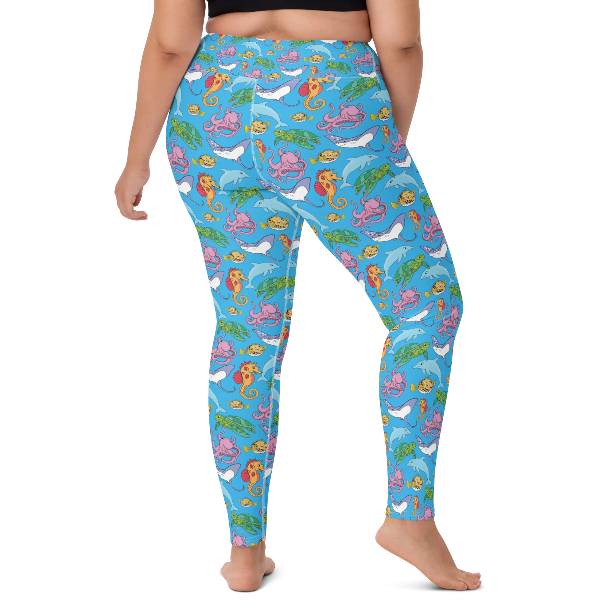 Happiest Ocean High Waist Leggings