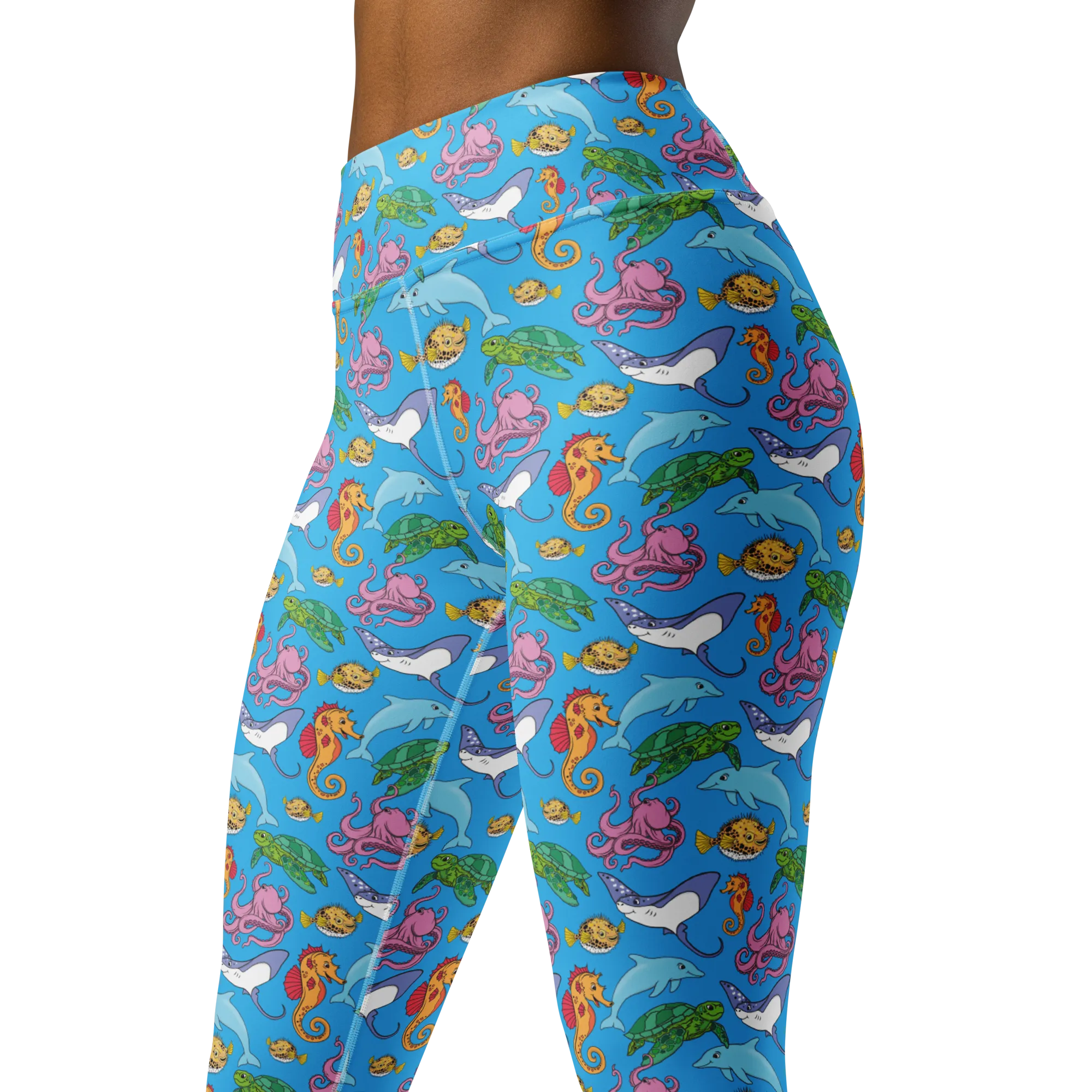 Happiest Ocean High Waist Leggings