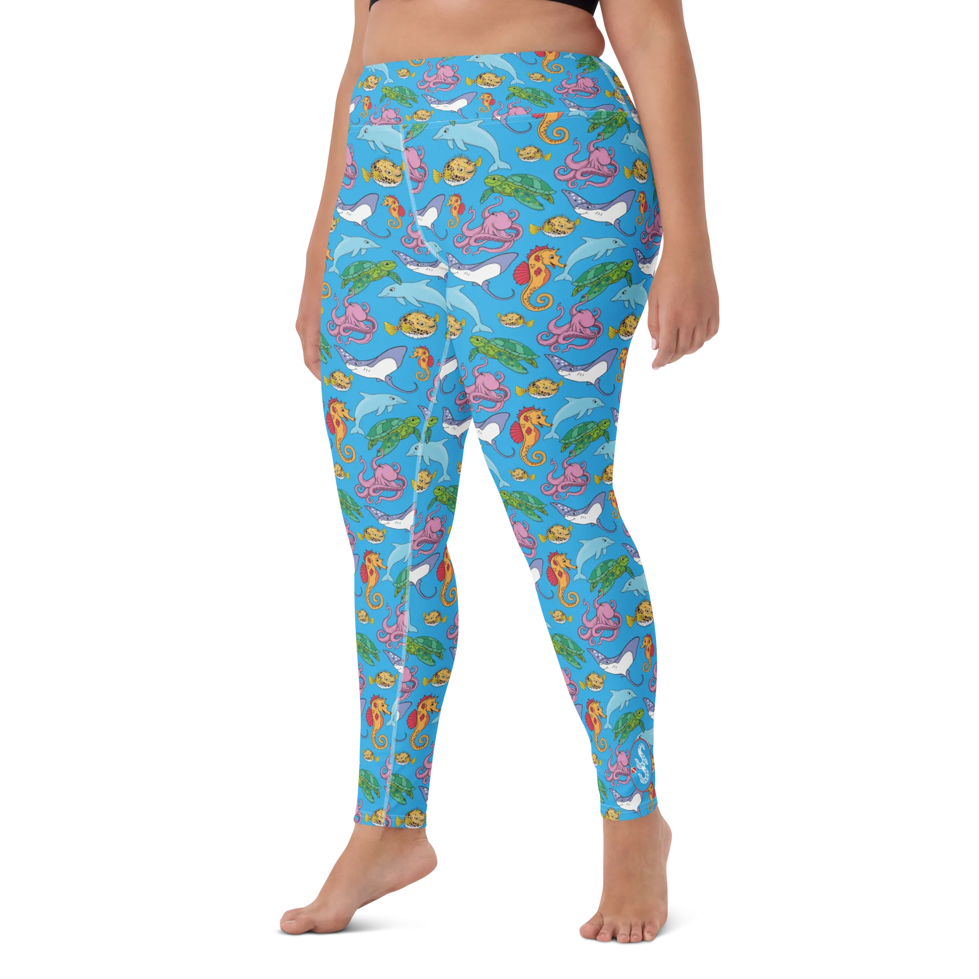 Happiest Ocean High Waist Leggings