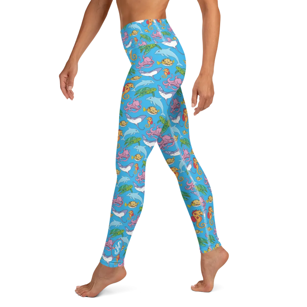 Happiest Ocean High Waist Leggings