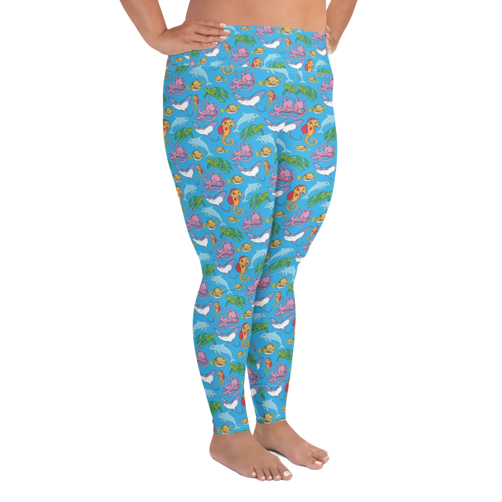 Happiest Ocean Plus Size Leggings