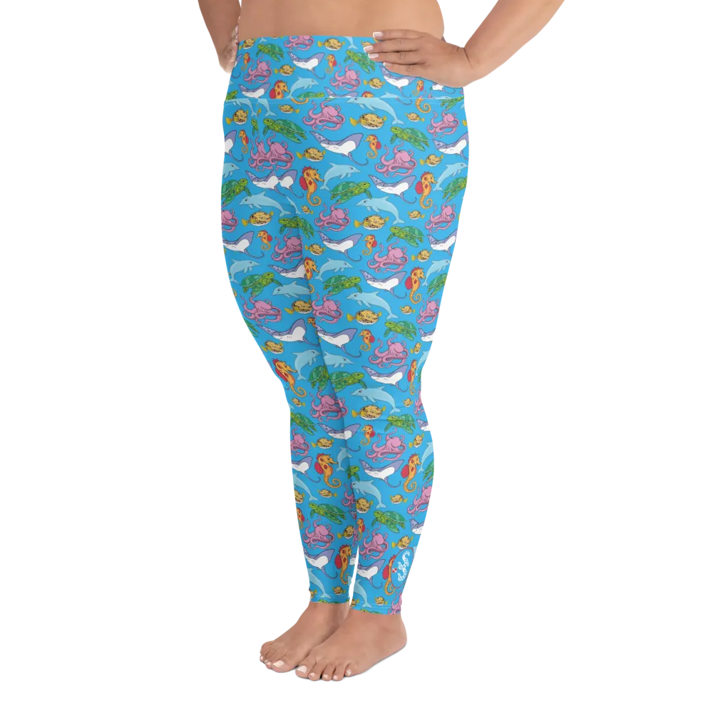 Happiest Ocean Plus Size Leggings