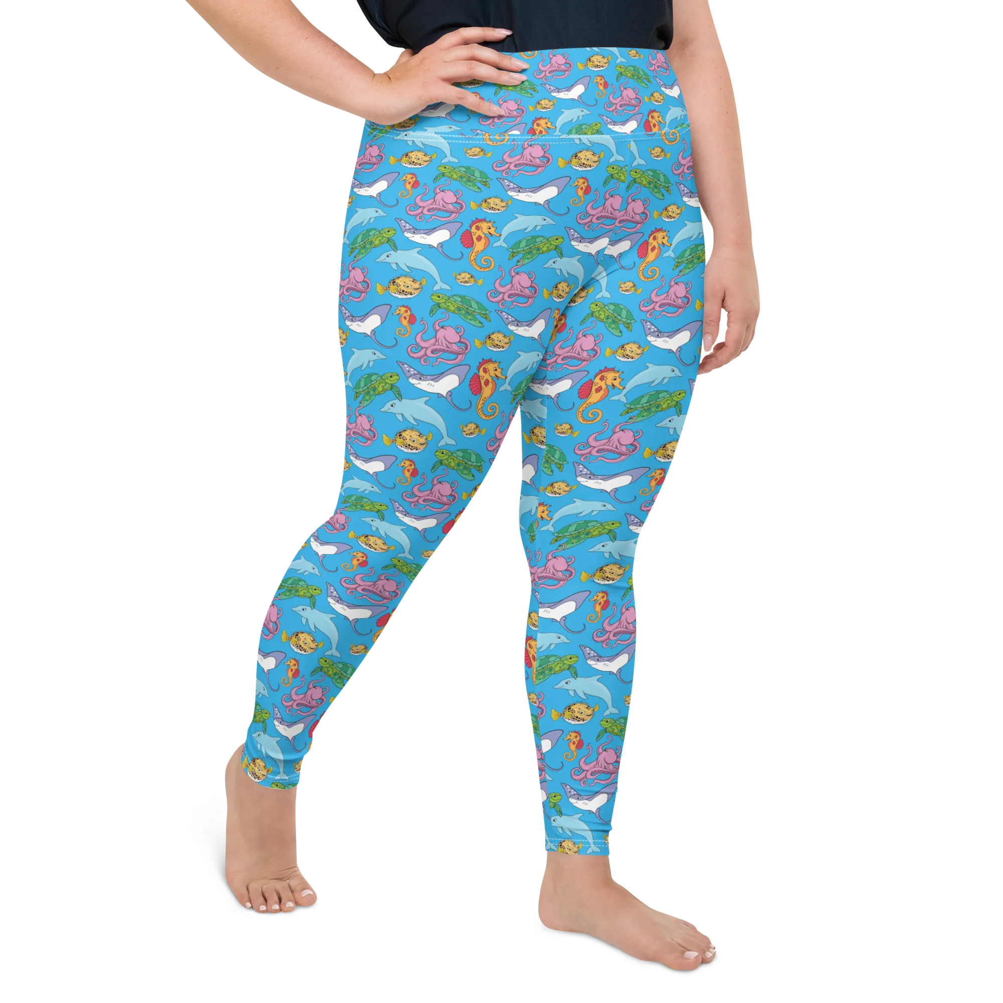 Happiest Ocean Plus Size Leggings