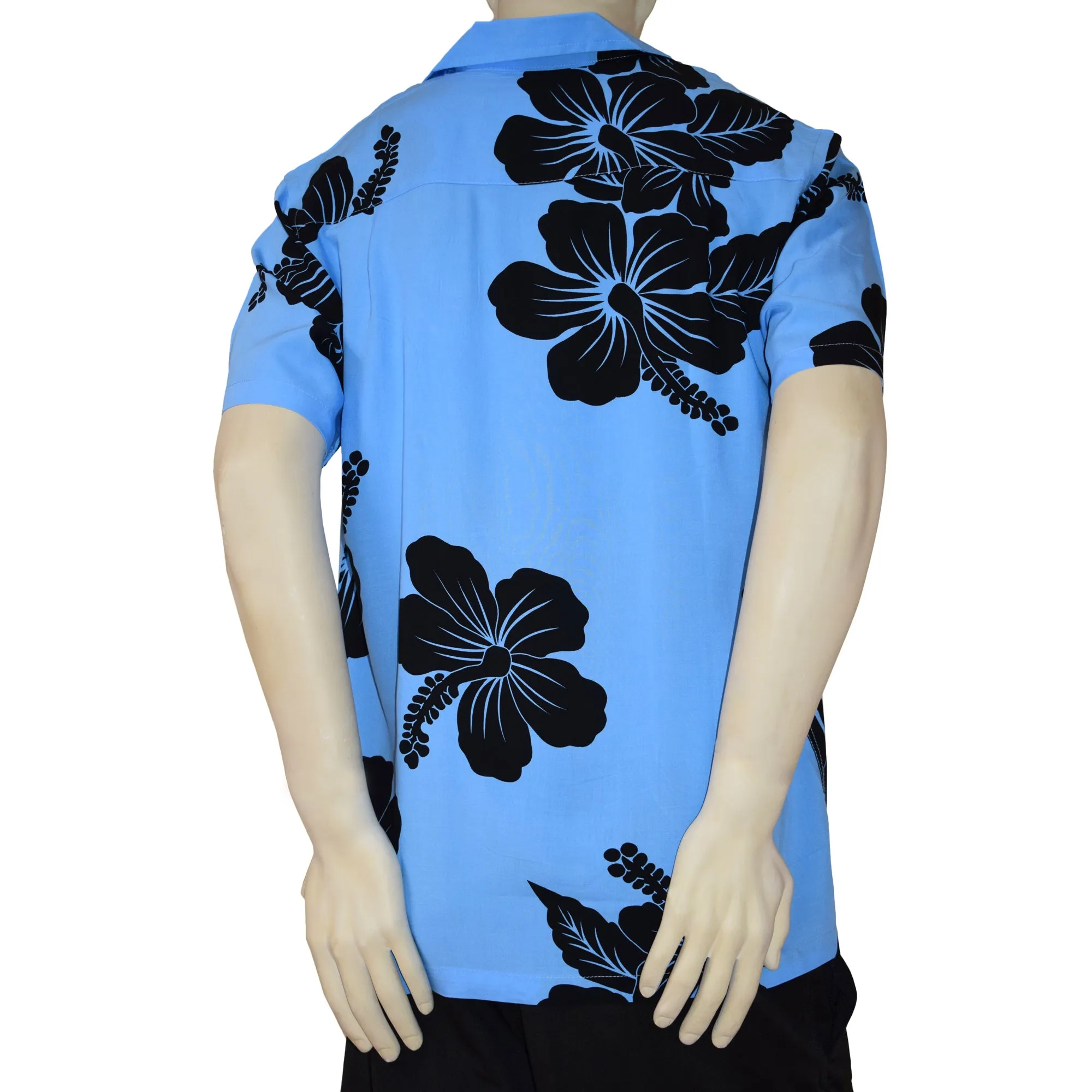 Hibiscus Flower Men's Hawaiian Aloha Shirt (Rayon)