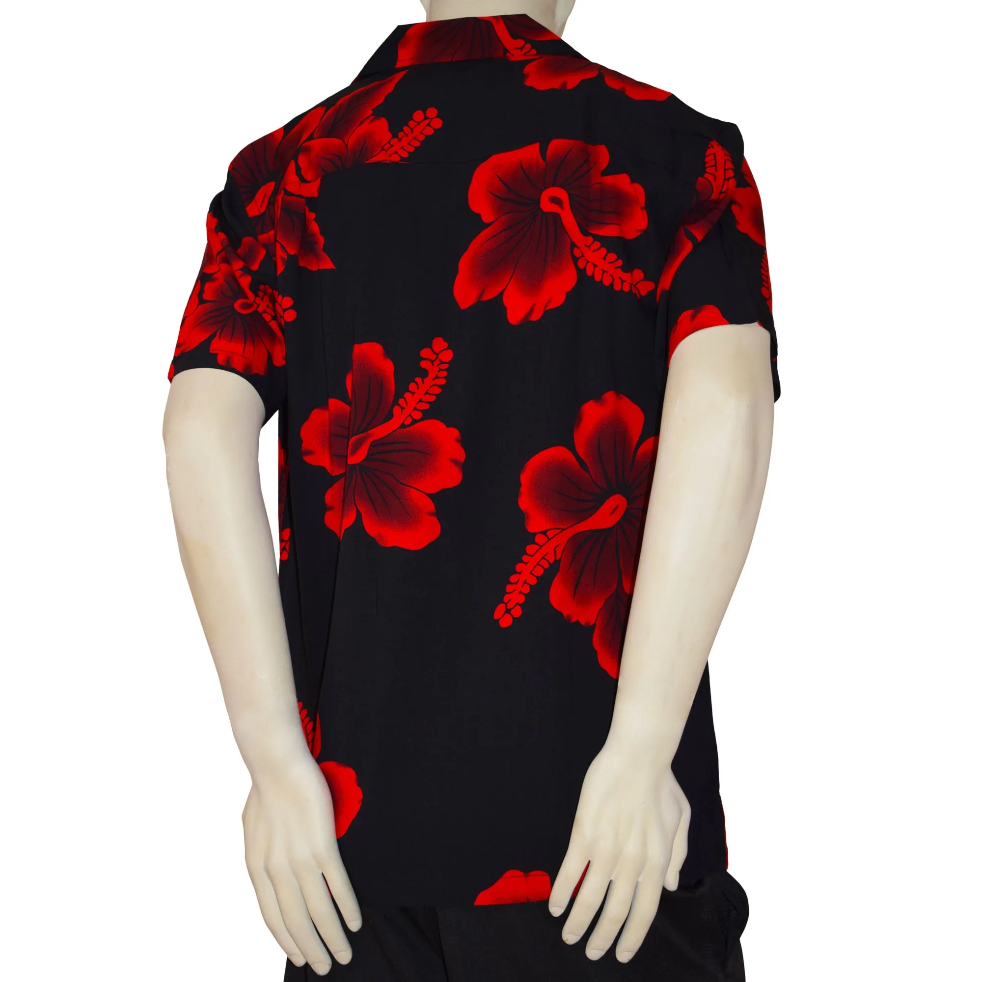 Hibiscus Flower Men's Hawaiian Aloha Shirt (Rayon)