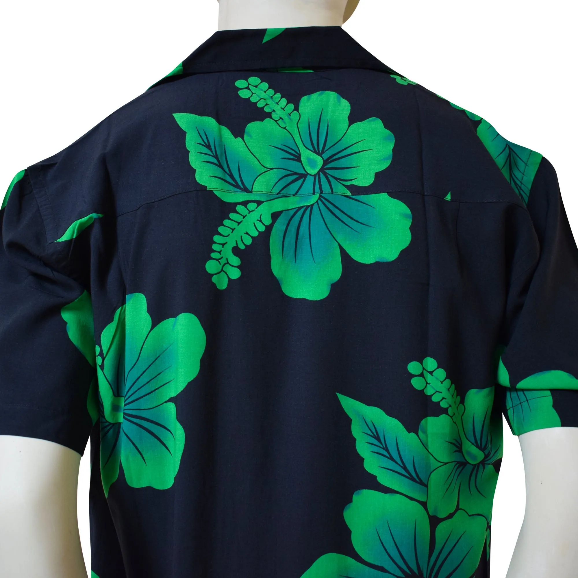 Hibiscus Flower Men's Hawaiian Aloha Shirt (Rayon)