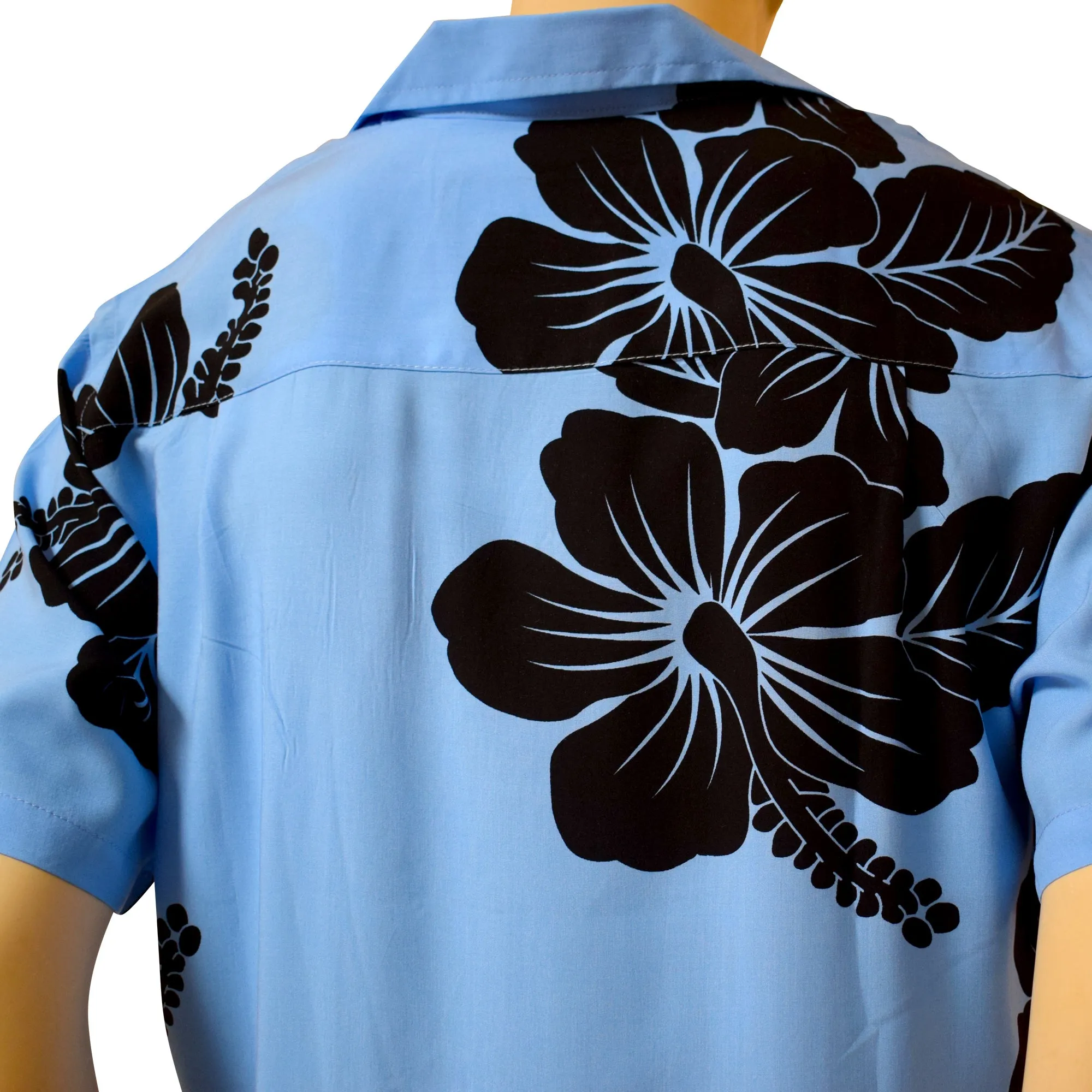 Hibiscus Flower Men's Hawaiian Aloha Shirt (Rayon)