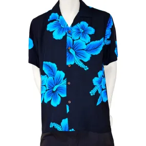 Hibiscus Flower Men's Hawaiian Aloha Shirt (Rayon)