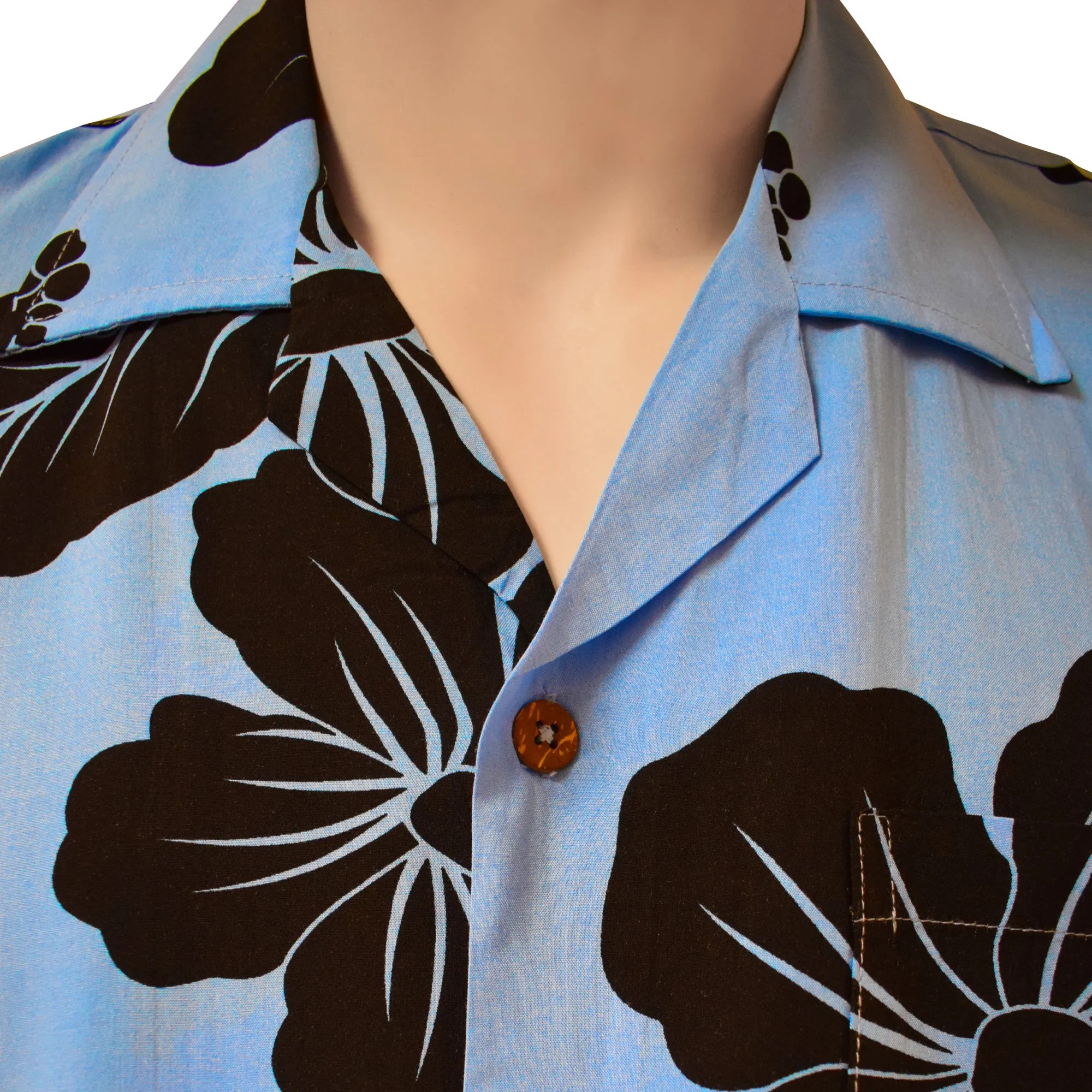 Hibiscus Flower Men's Hawaiian Aloha Shirt (Rayon)