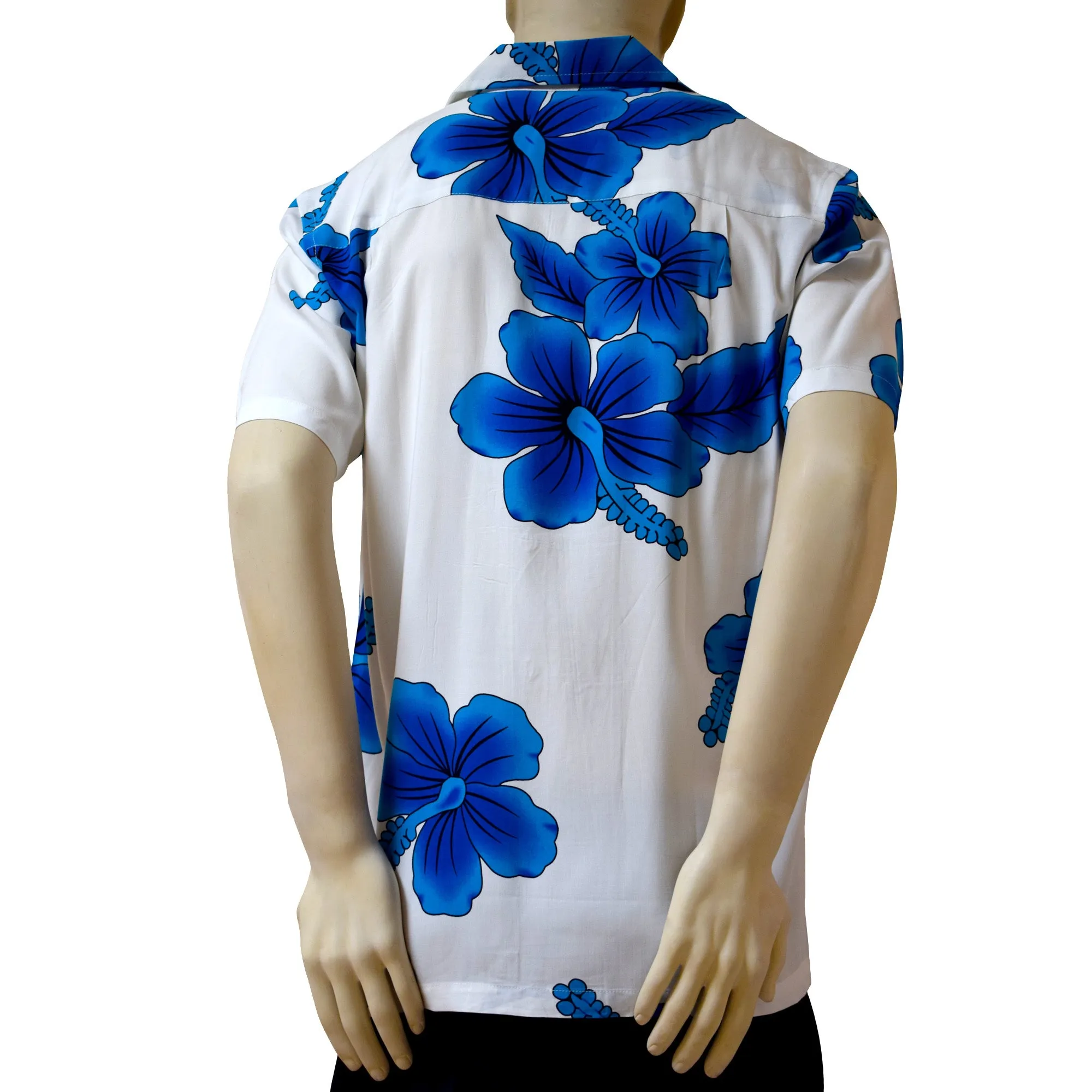 Hibiscus Flower Men's Hawaiian Aloha Shirt (Rayon)