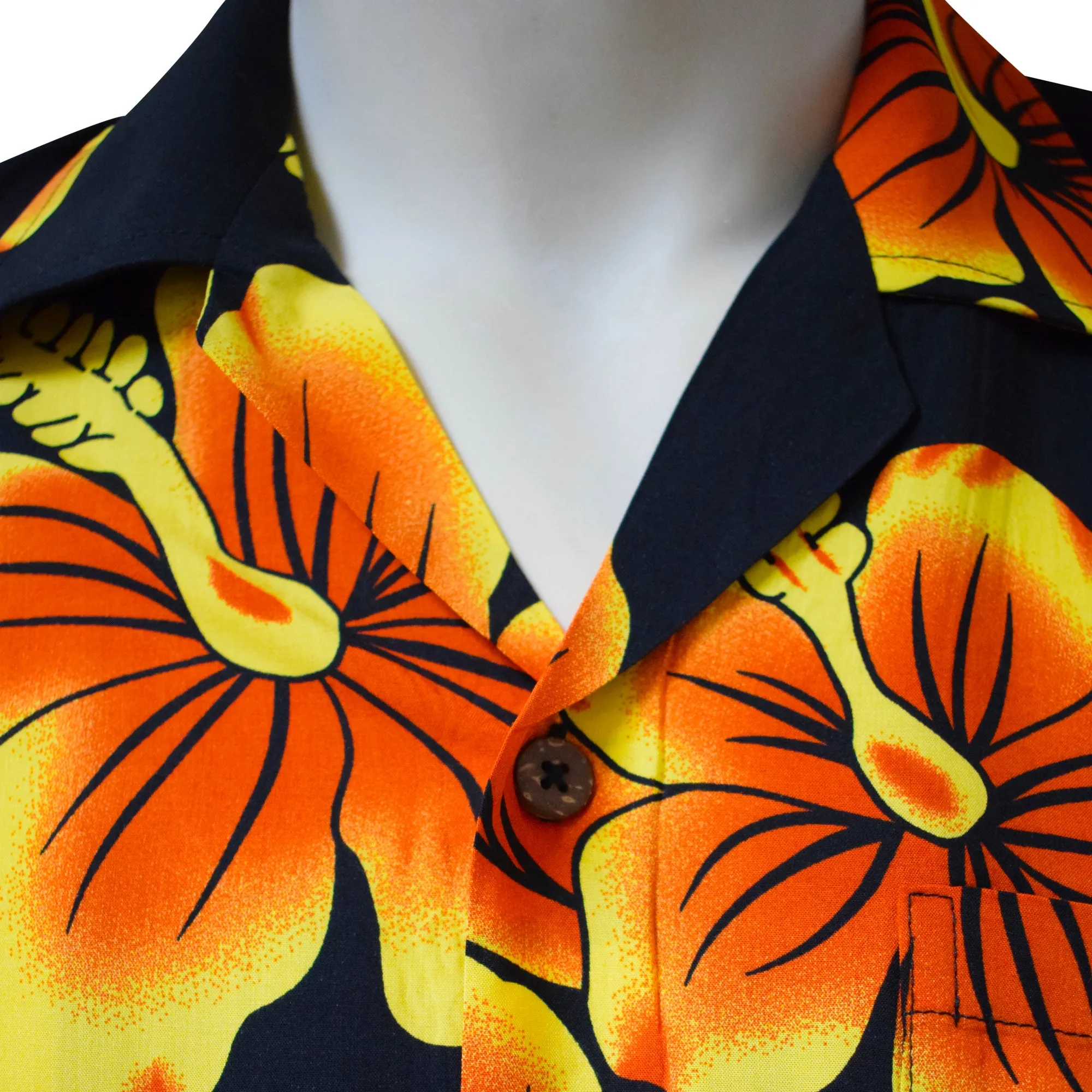 Hibiscus Flower Men's Hawaiian Aloha Shirt (Rayon)