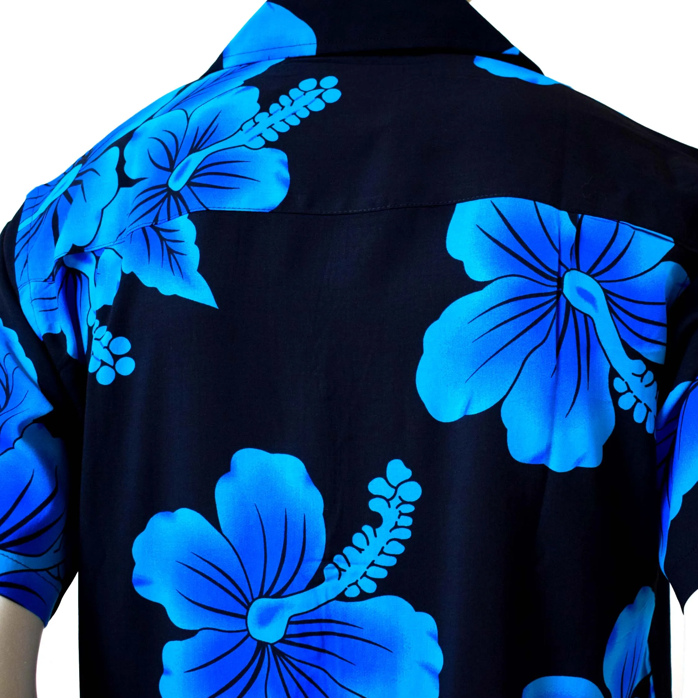 Hibiscus Flower Men's Hawaiian Aloha Shirt (Rayon)