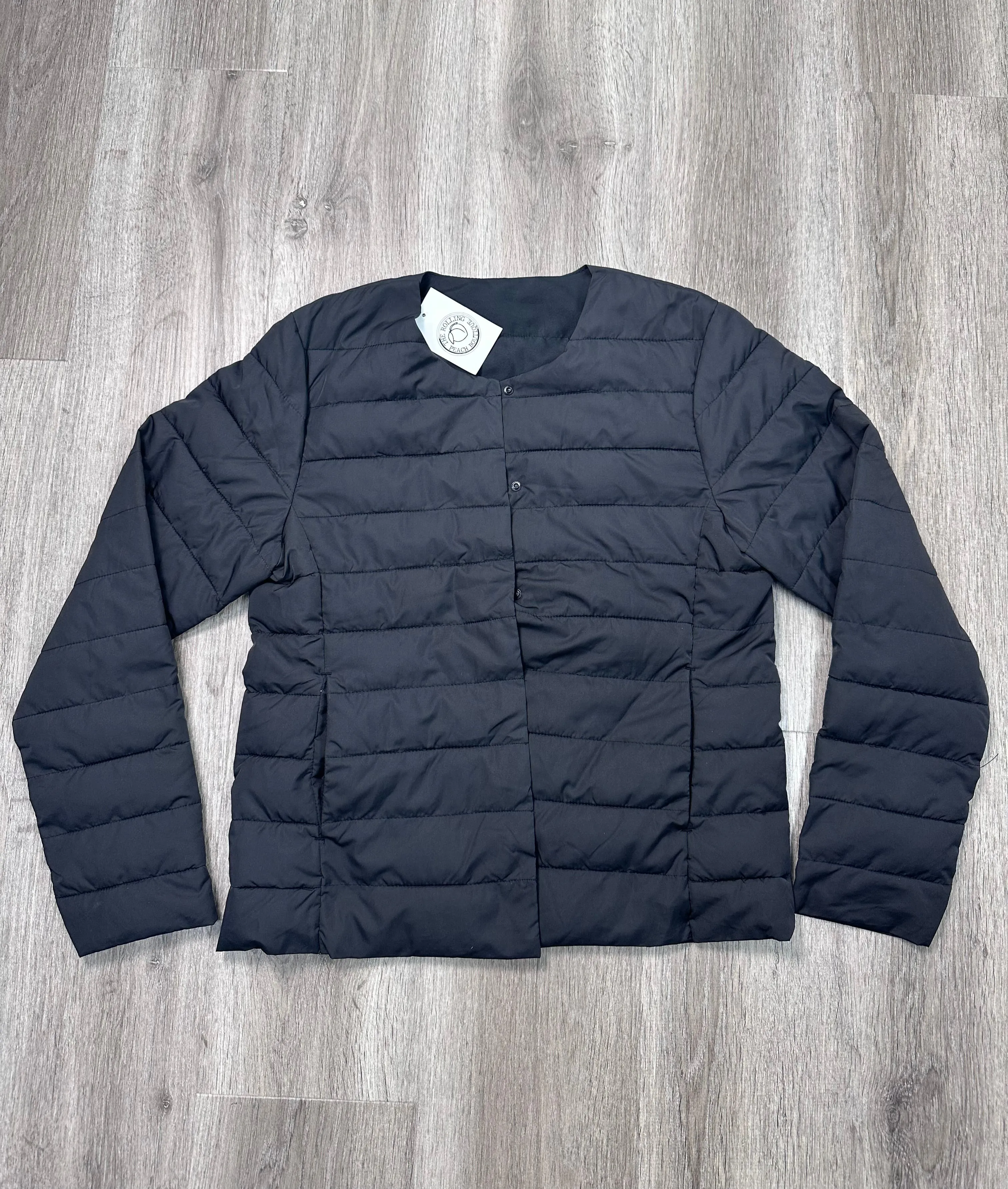 Jacket Puffer & Quilted By Double Zero In Black, Size: M