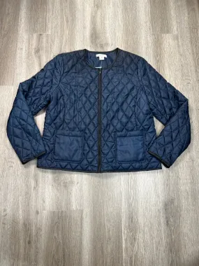 Jacket Puffer & Quilted By Liz Claiborne In Navy, Size: Xl