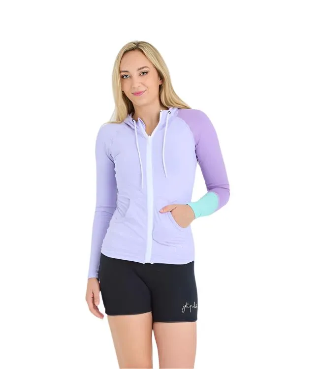 Jetpilot Pacer Womens Hooded Rashie (2025) - Lavender