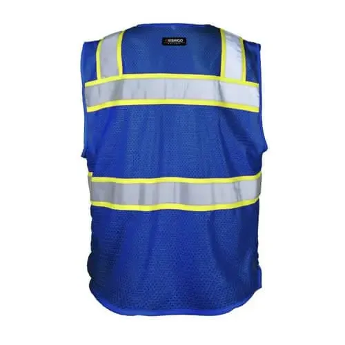 KISHIGO - ENHANCED VISIBILITY
3 POCKET MESH VEST, ROYAL BLUE