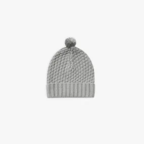 Knit Pom Beanie | Dusty Blue