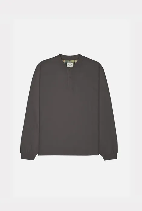 KUWALLA TEE LONG SLEEVE THERMAL HENLEY - CHARCOAL