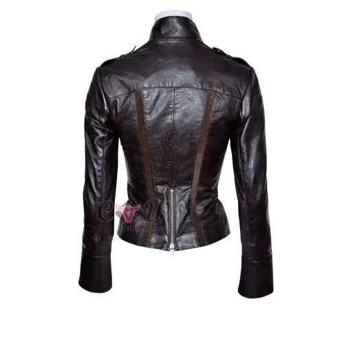 Ladies 4520 Slim Fit Suede Sheep Biker Napa Genuine Soft Jacket