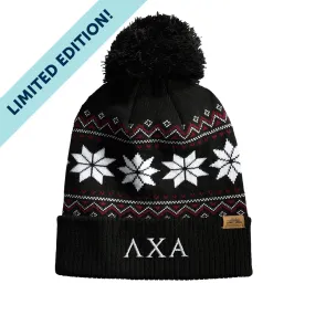 Lambda Chi Knitted Pom Beanie