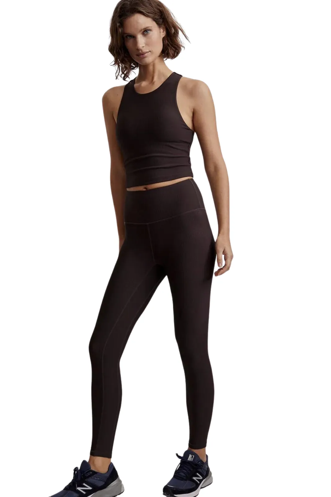 Lets Move Rib High Legging 25 , Chocolate Torte