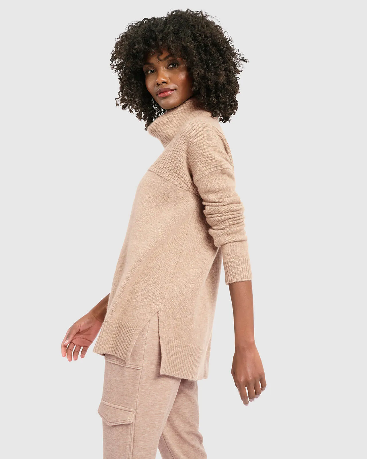 Lisbeth Cashmere Turtleneck Sweater