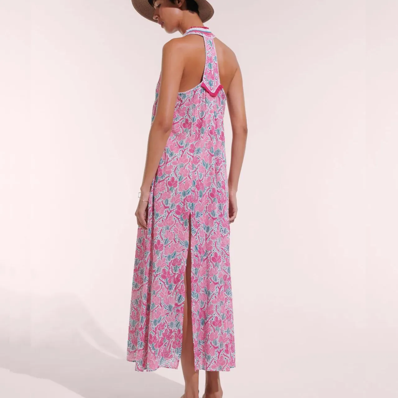 Long Dress Nava in Pink Kaktus