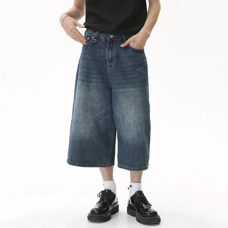 Long Length Baggy Vintage Wash Jorts