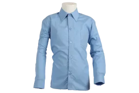 Longsleeve Raised Collar Shirt - Blue