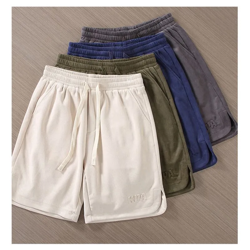 Loose Fit Versatile Suede-Like Shorts