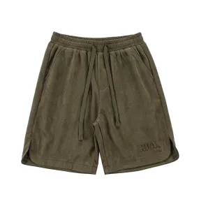 Loose Fit Versatile Suede-Like Shorts