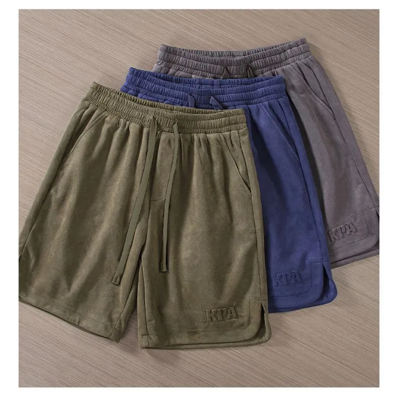 Loose Fit Versatile Suede-Like Shorts